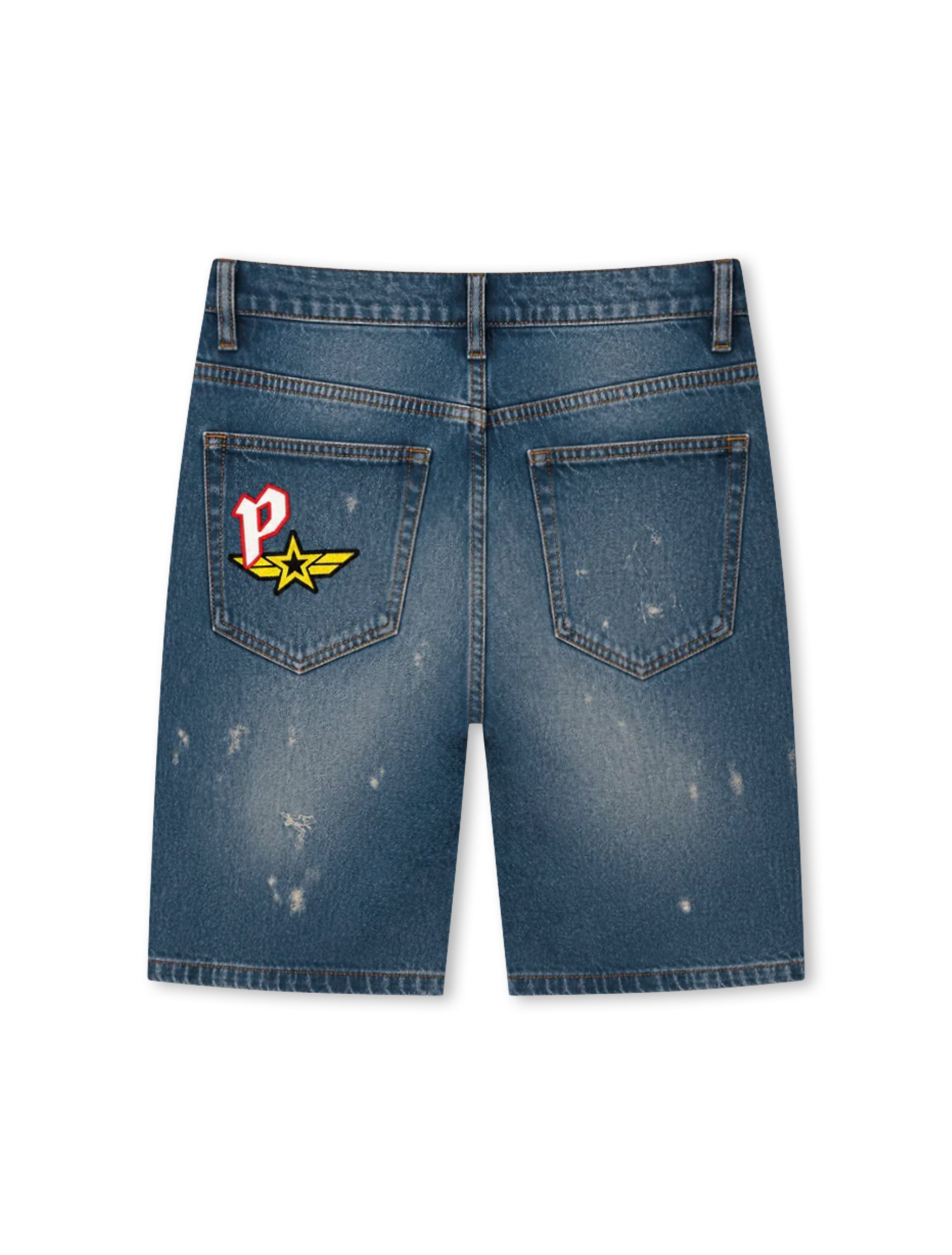 Paradise Lost Paradise Patchwork Shorts - Blue