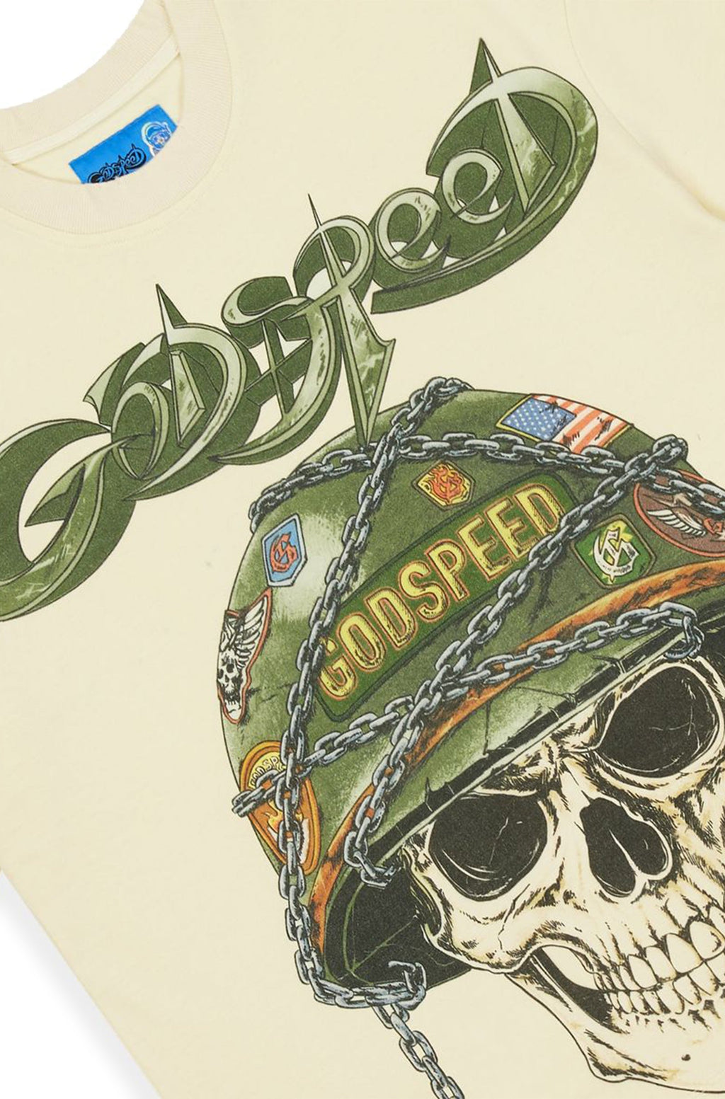 Godspeed Badges of Honor II Boxy Tee - Bone
