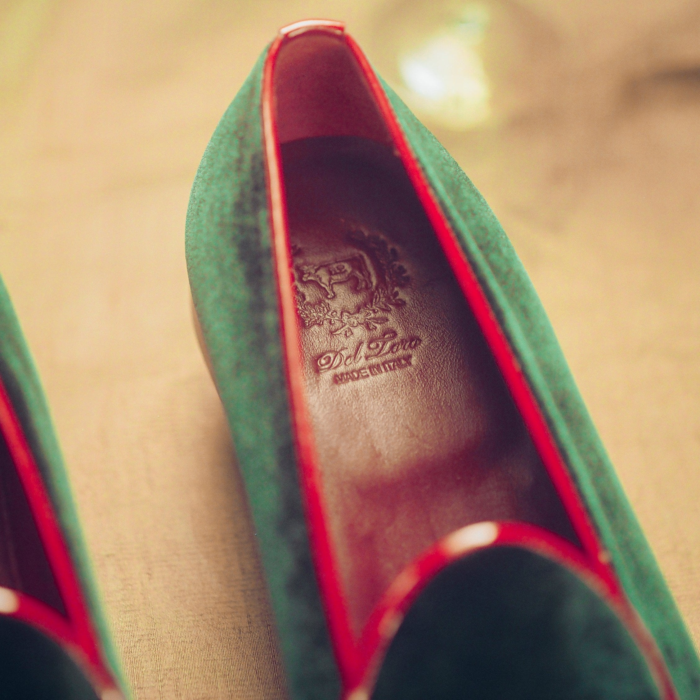 Women's Dark Green Velvet Milano Loafer Del Toro Shoes