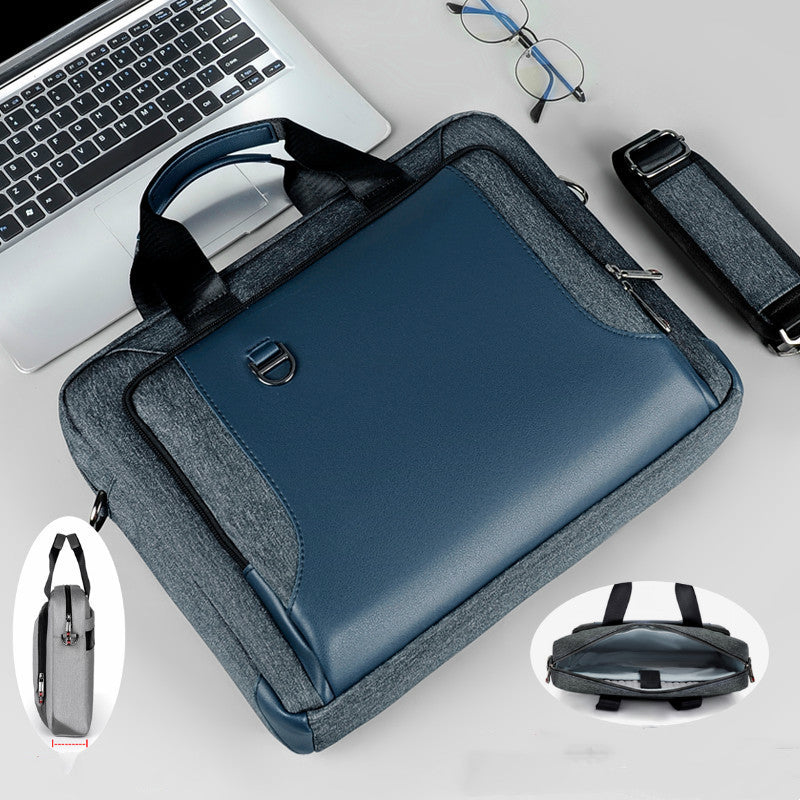 Laptop Bag Men's Handbag Briefcase Shockproof Pu Leather Pi-Mart