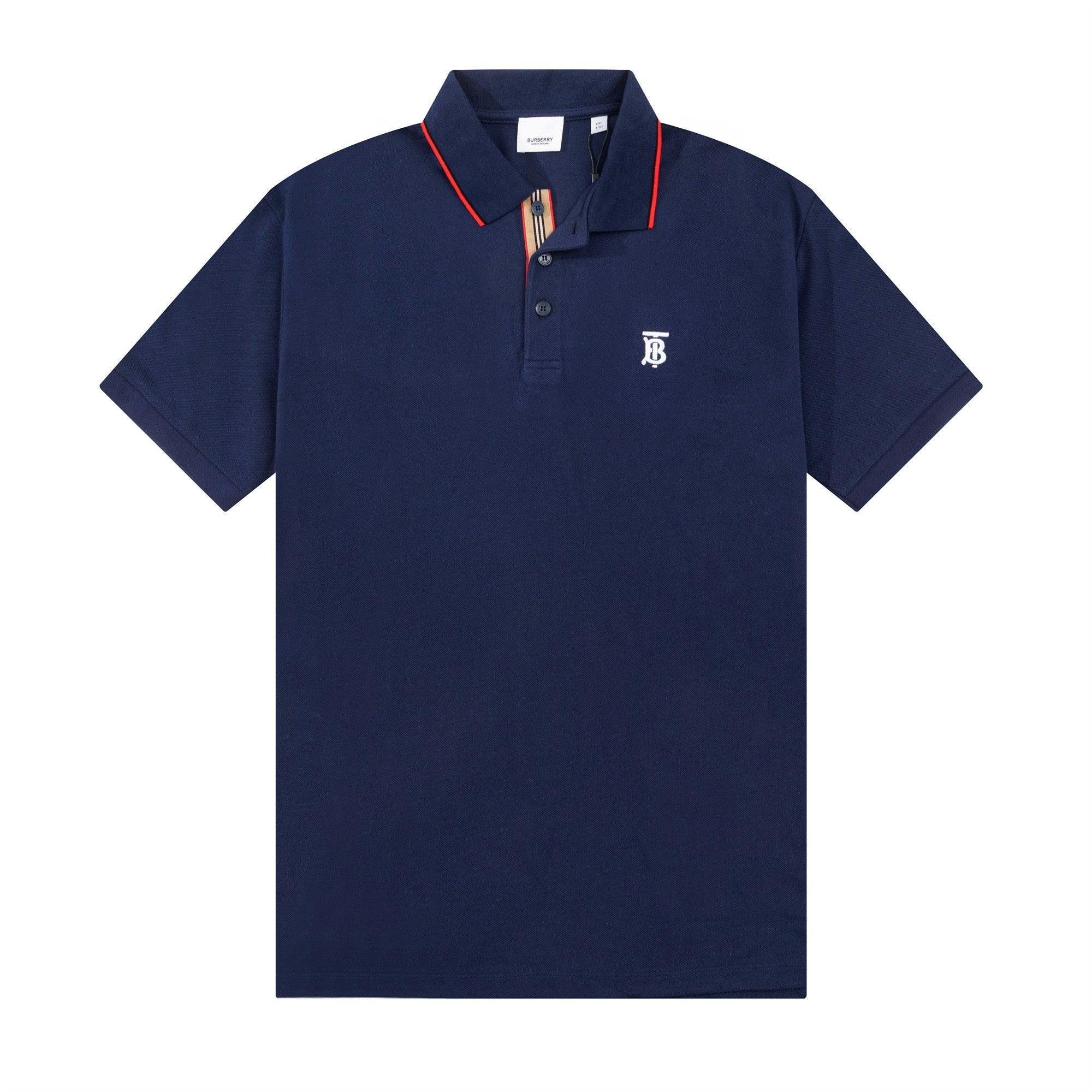 Burberry Blue T-Shirt With Collar Banlieue91