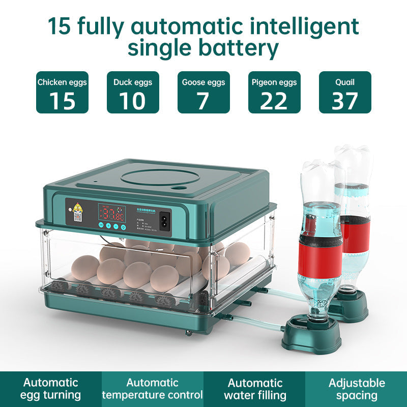 9 - 48 Egg Incubator: Automatic Egg - Turning & Humidity Monitoring. Duck Incubator with Auto - Water Ionic Waterbed V.I.P Digital Presence