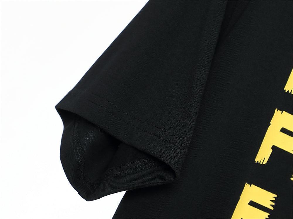 Fendi T-Shirt without Collar 'Black-Yellow' Banlieue91
