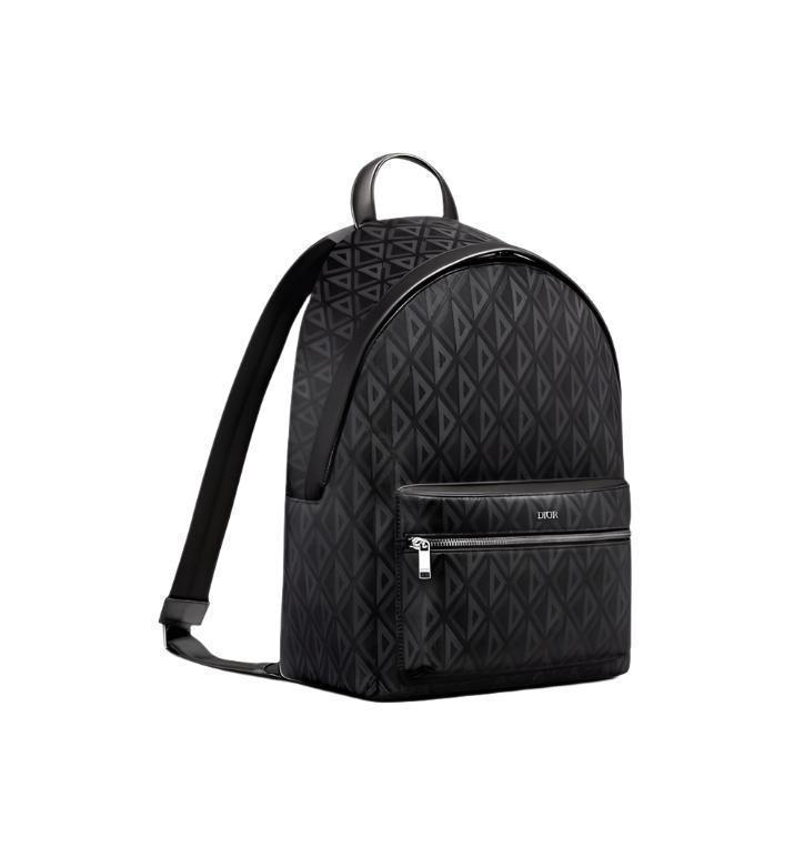 Dior Rider Zipped Backpack Black Coated Cotton Canvas with CD Diamond Print Banlieue91