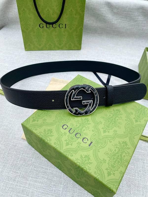 GUCCI Embellished coated-canvas and leather belt 'Black' Banlieue91
