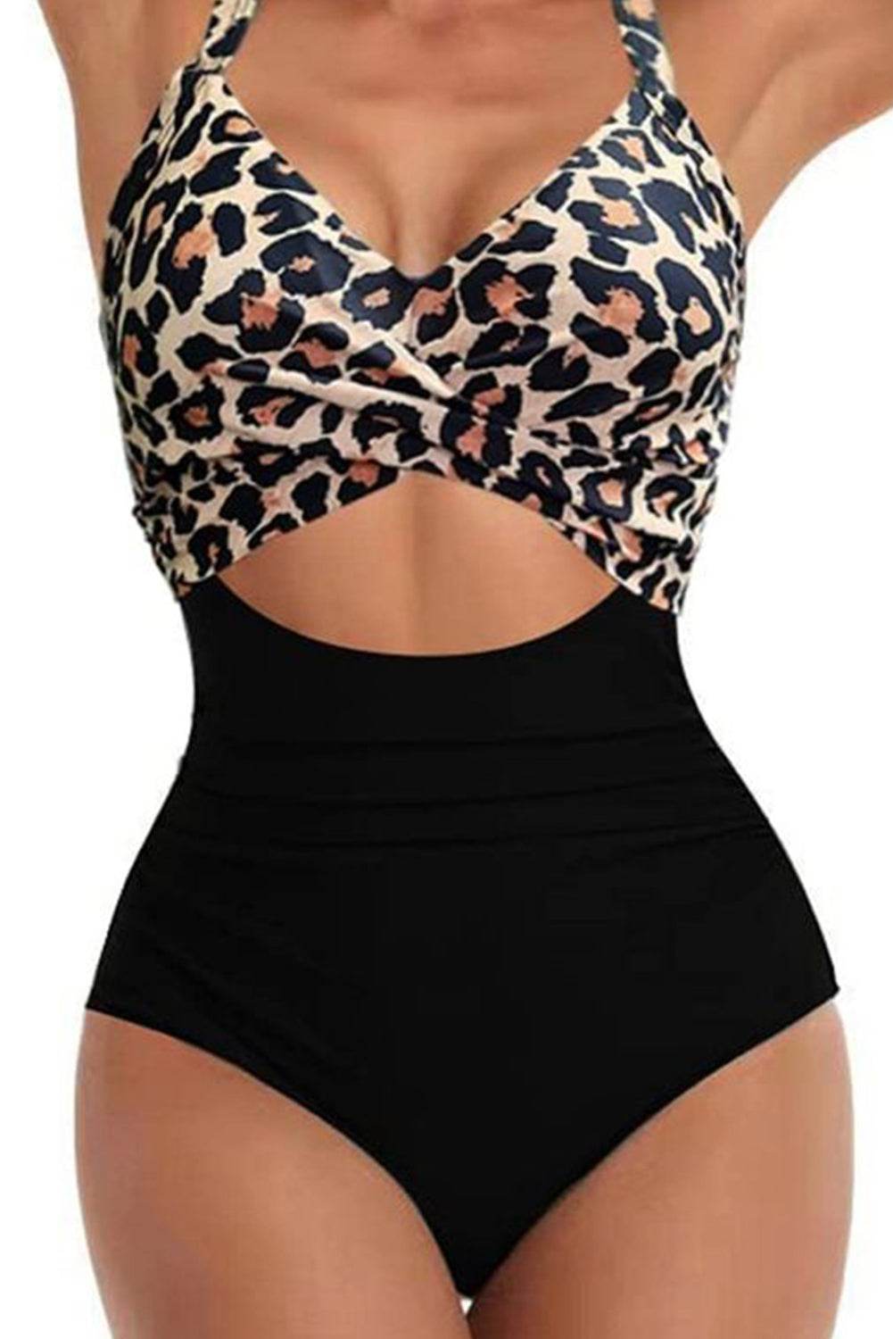 Tied Crisscross Cutout One-Piece Women Swimwear