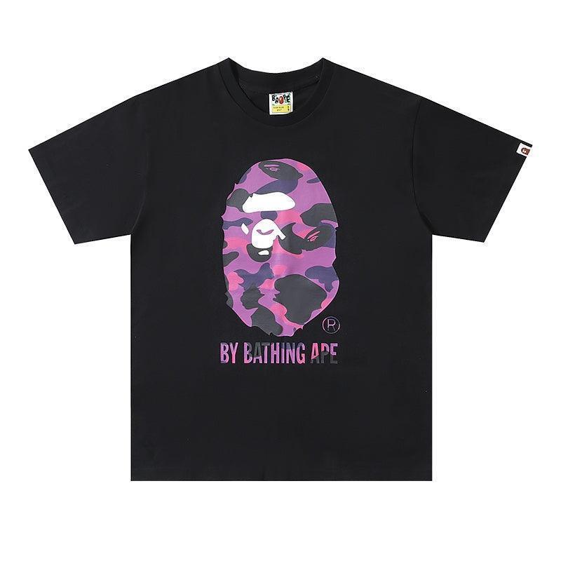 Bathing Ape Black T-Shirt without Collar Banlieue91