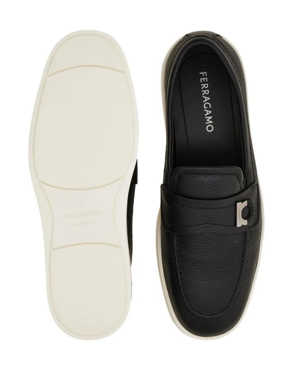 Ferragamo Men's Leather Moccasin Loafers Banlieue91