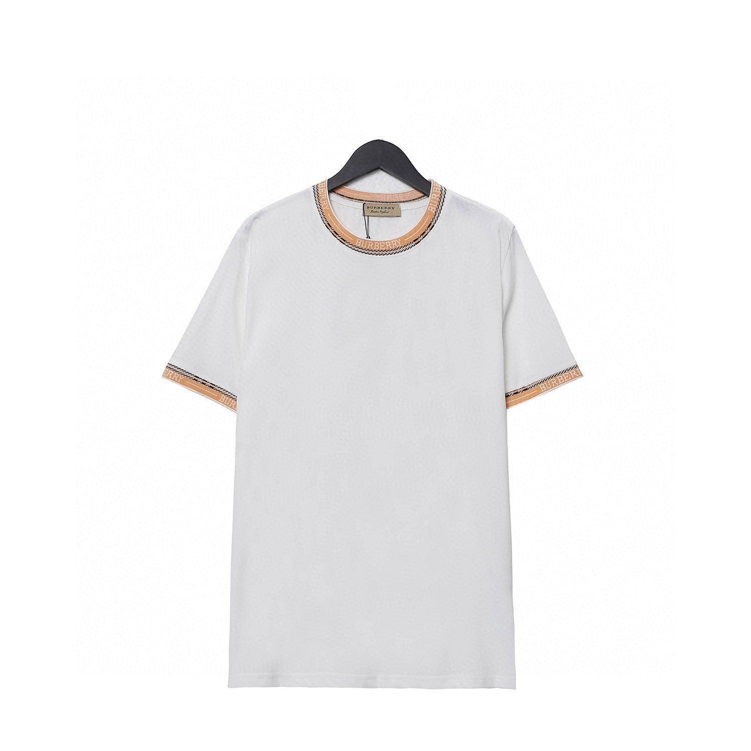 Burberry T-Shirt Without Collar 'White & Beige' Banlieue91