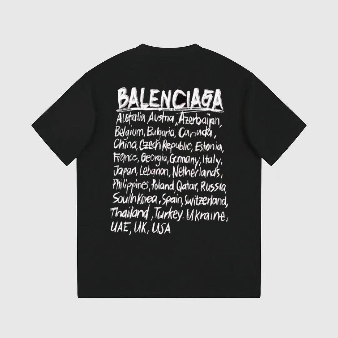 Balenciaga Black T-Shirt Without Collar Banlieue91