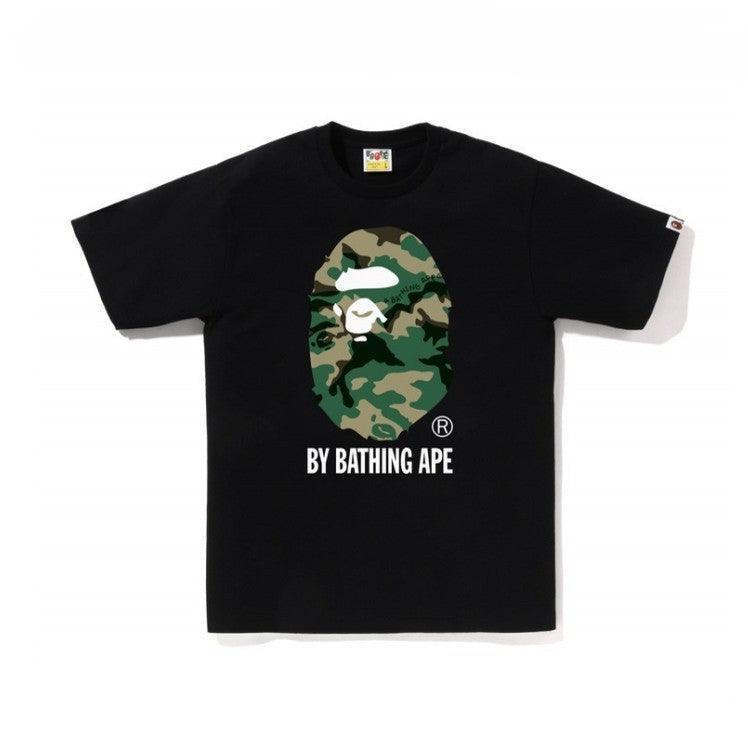 Bathing Ape Black T-Shirt without Collar Banlieue91
