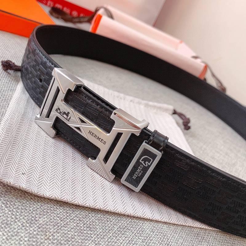 Hermes Men Buckle Belt 'Black' Banlieue91