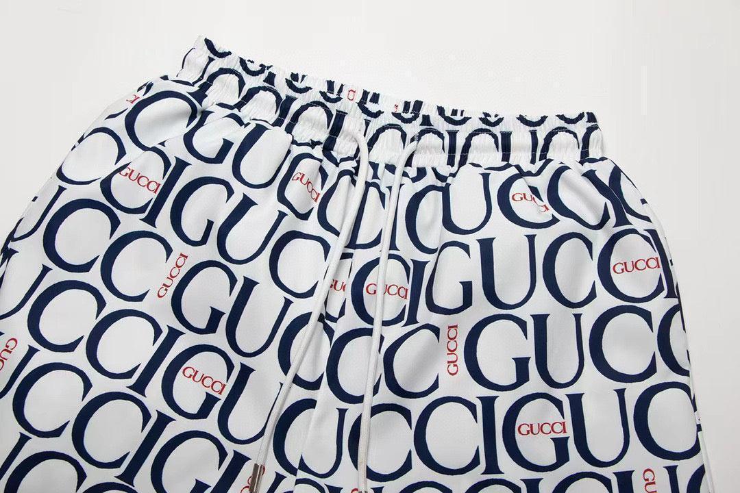 Maxi Gucci Print Fabric Short 'Blue' Banlieue91