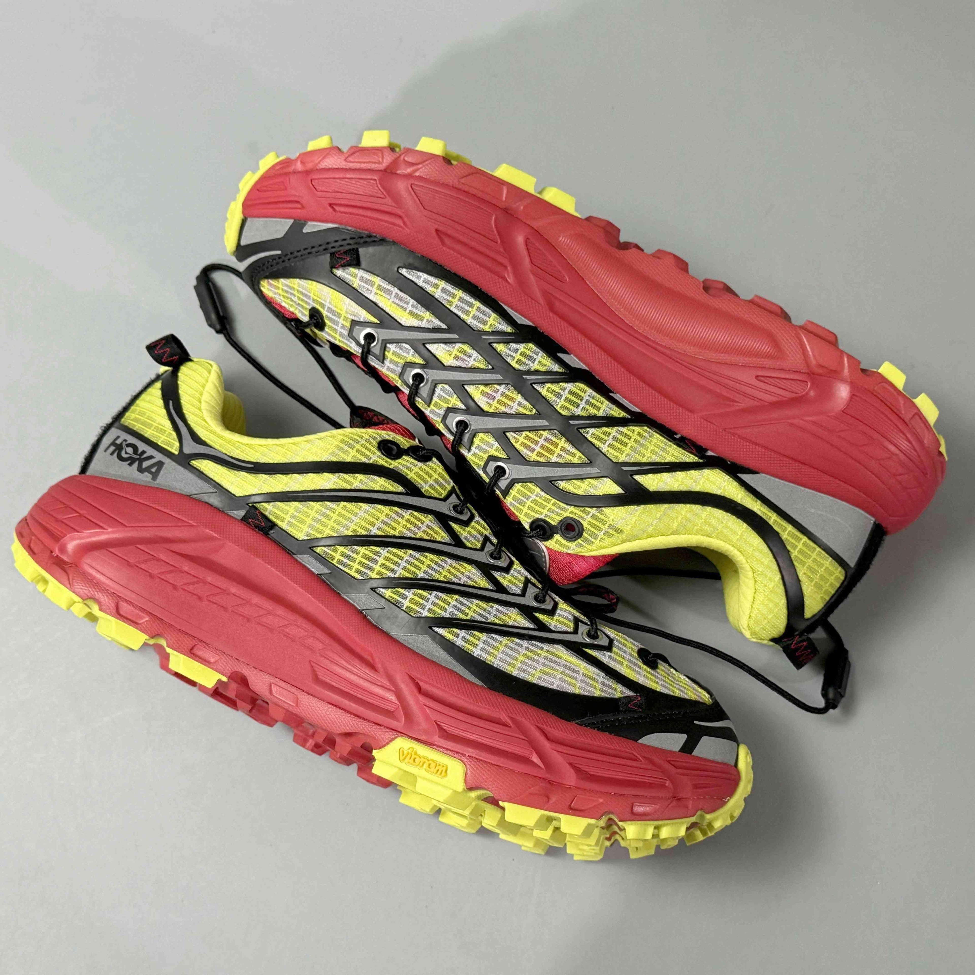 Nicole McLaughlin × Hoka Mafate Three 2 "Red/Neon Green Banlieue91