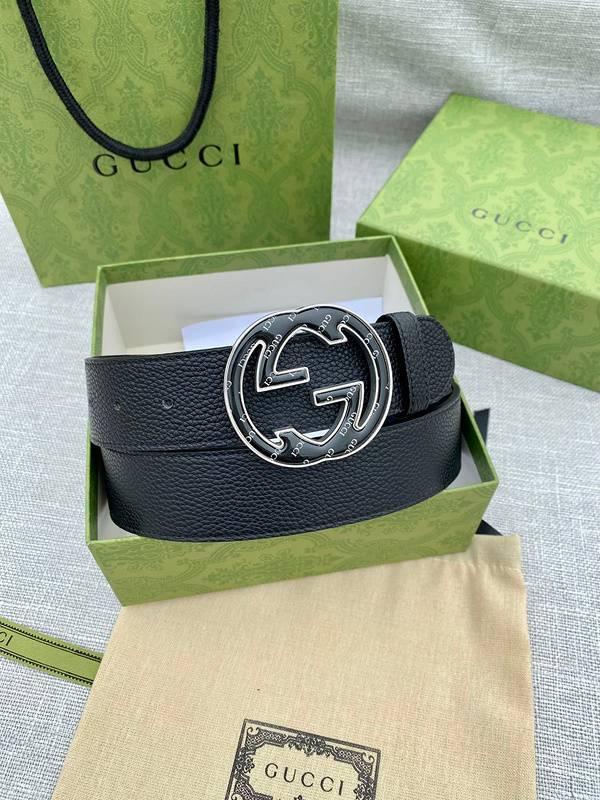 GUCCI Embellished coated-canvas and leather belt 'Black' Banlieue91