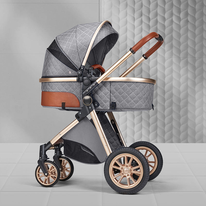 High landscape baby stroller that can sit or lie down lightweight folding two-way shock-absorbing newborn baby stroller V.I.P Digital Presence