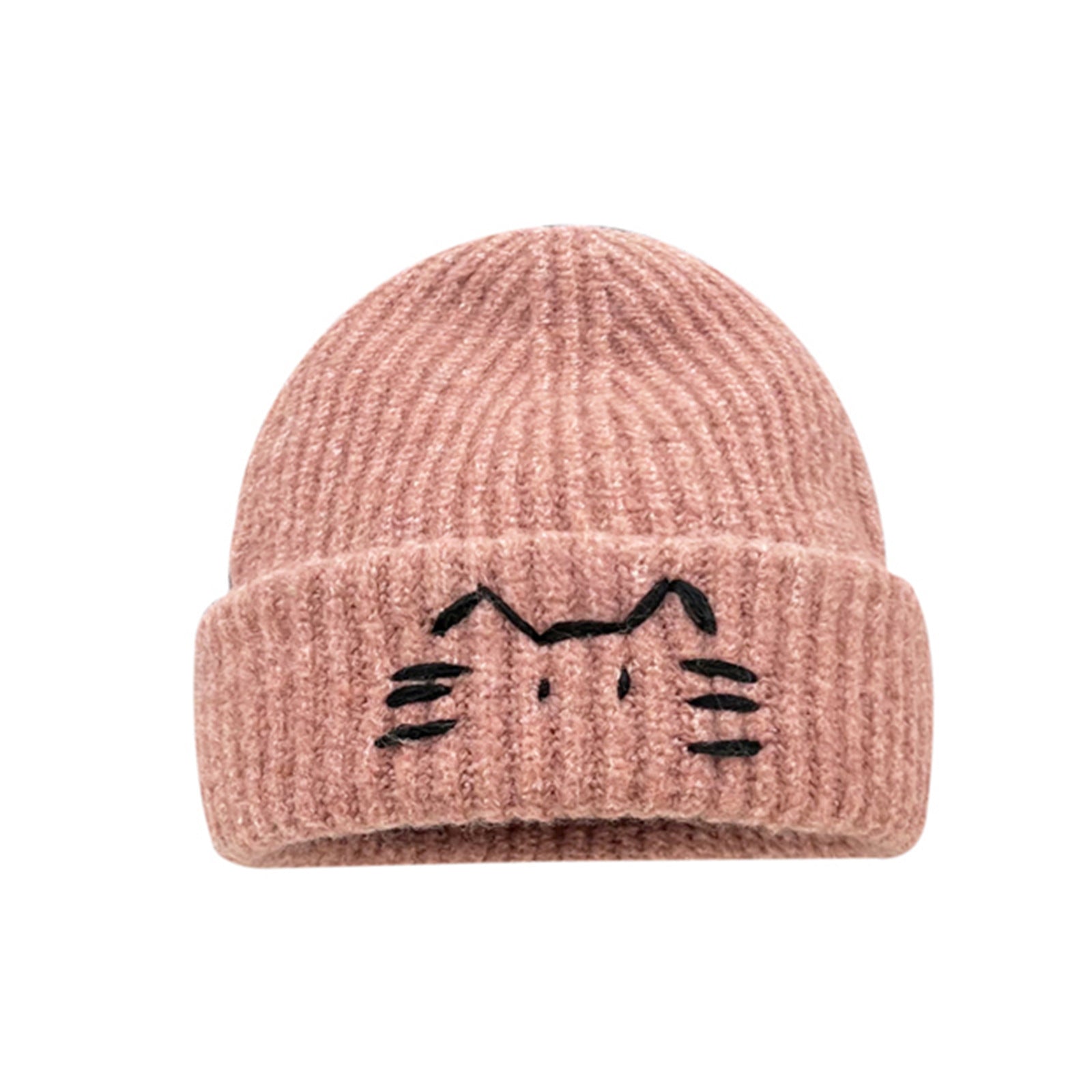 Women’s Cute Cat Line Design Knitted Hat – Warm Fall & Winter Beanie FitiqueFit