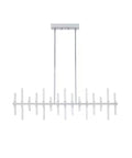 Alsy 43"W Modern Chic LED Chrome Finish Island Pendant Dining Light Fixture LampsUSA