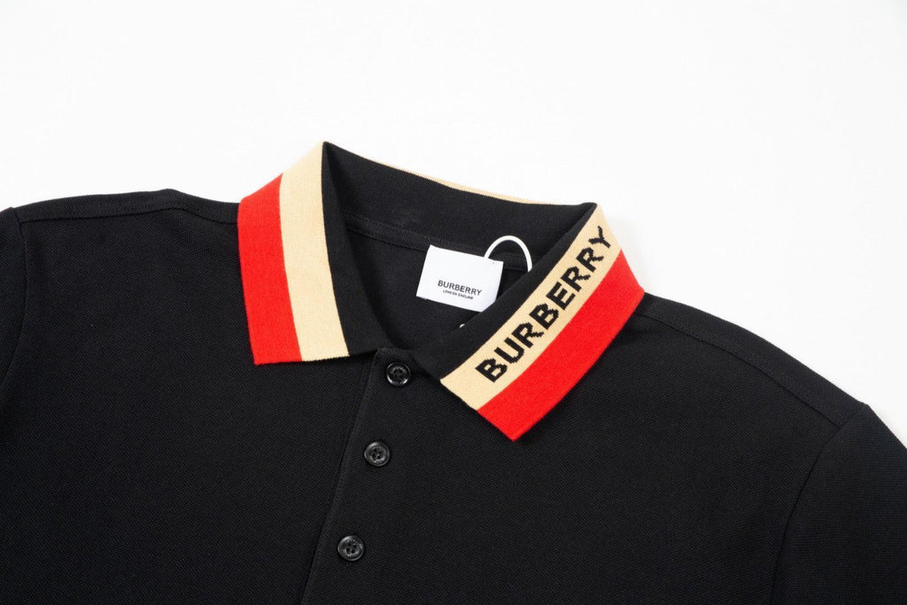 Burberry Black T-Shirt With Collar Banlieue91
