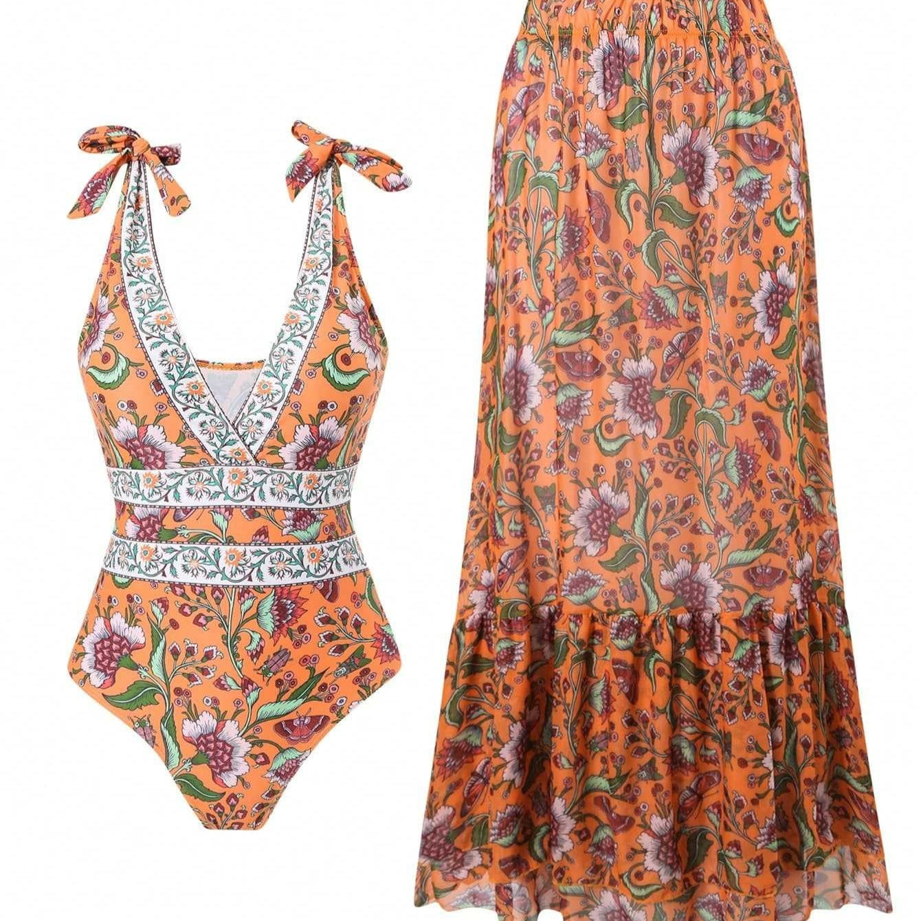 Ethnic Style One-piece Swimsuit For Women Beach Suit FitiqueFit