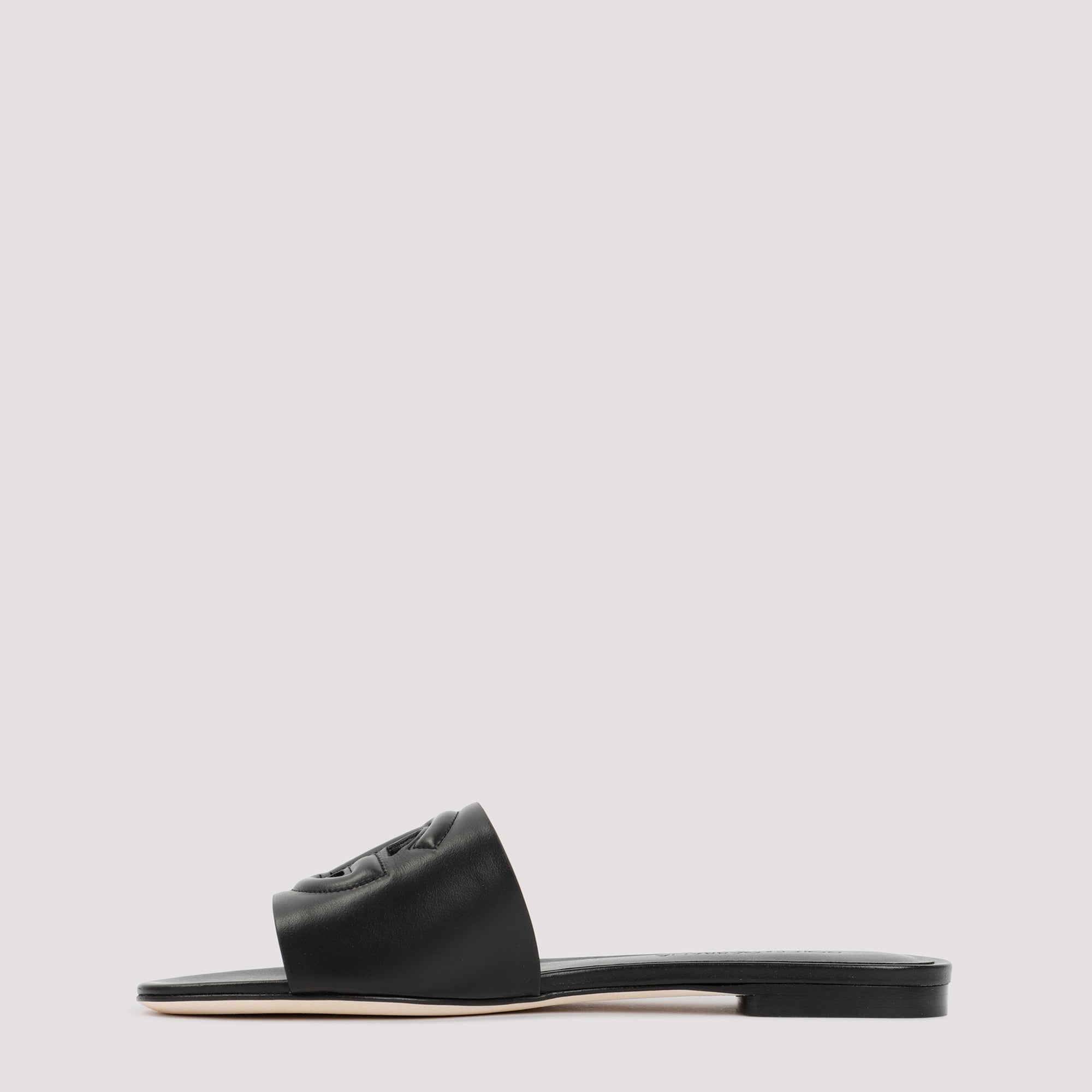DOLCE & GABBANA Men's Leather Flat Slide Sandals Banlieue91