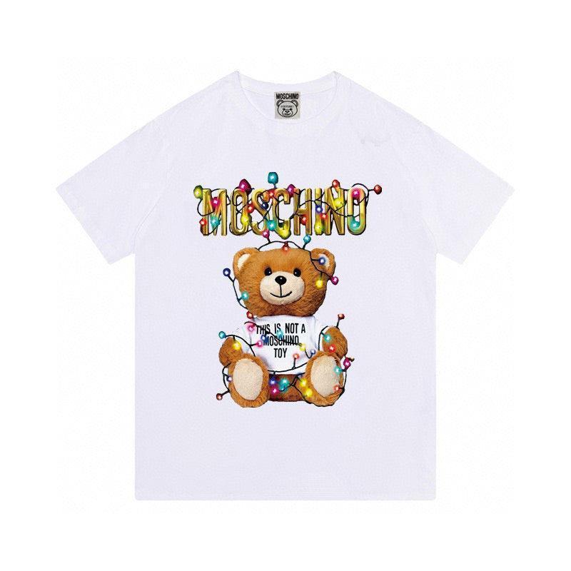 Moschino Christmas Light Teddy Bear T-Shirt Without Collar 'White' Banlieue91