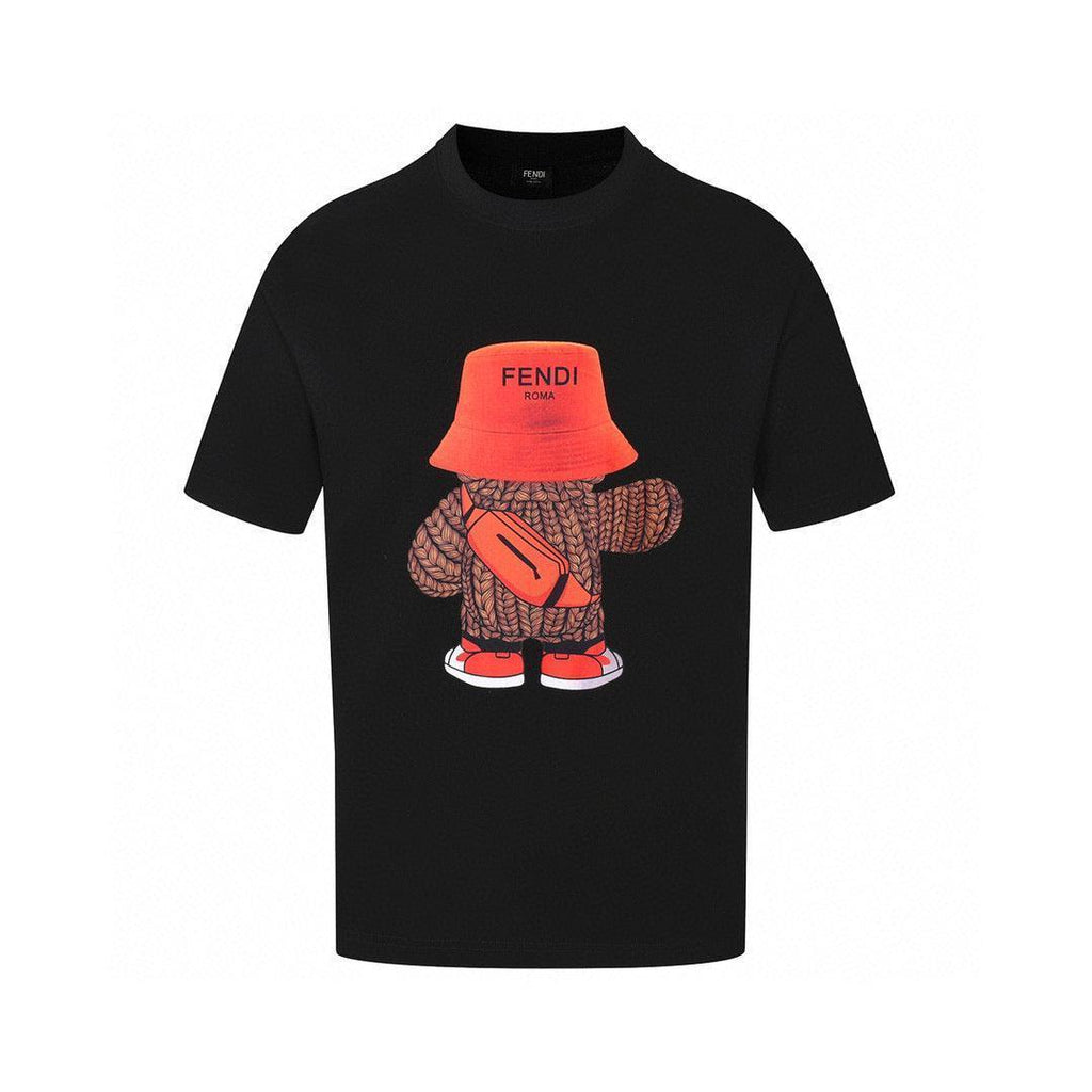 Fendi T-Shirt without Collar 'Black-Orange' Banlieue91