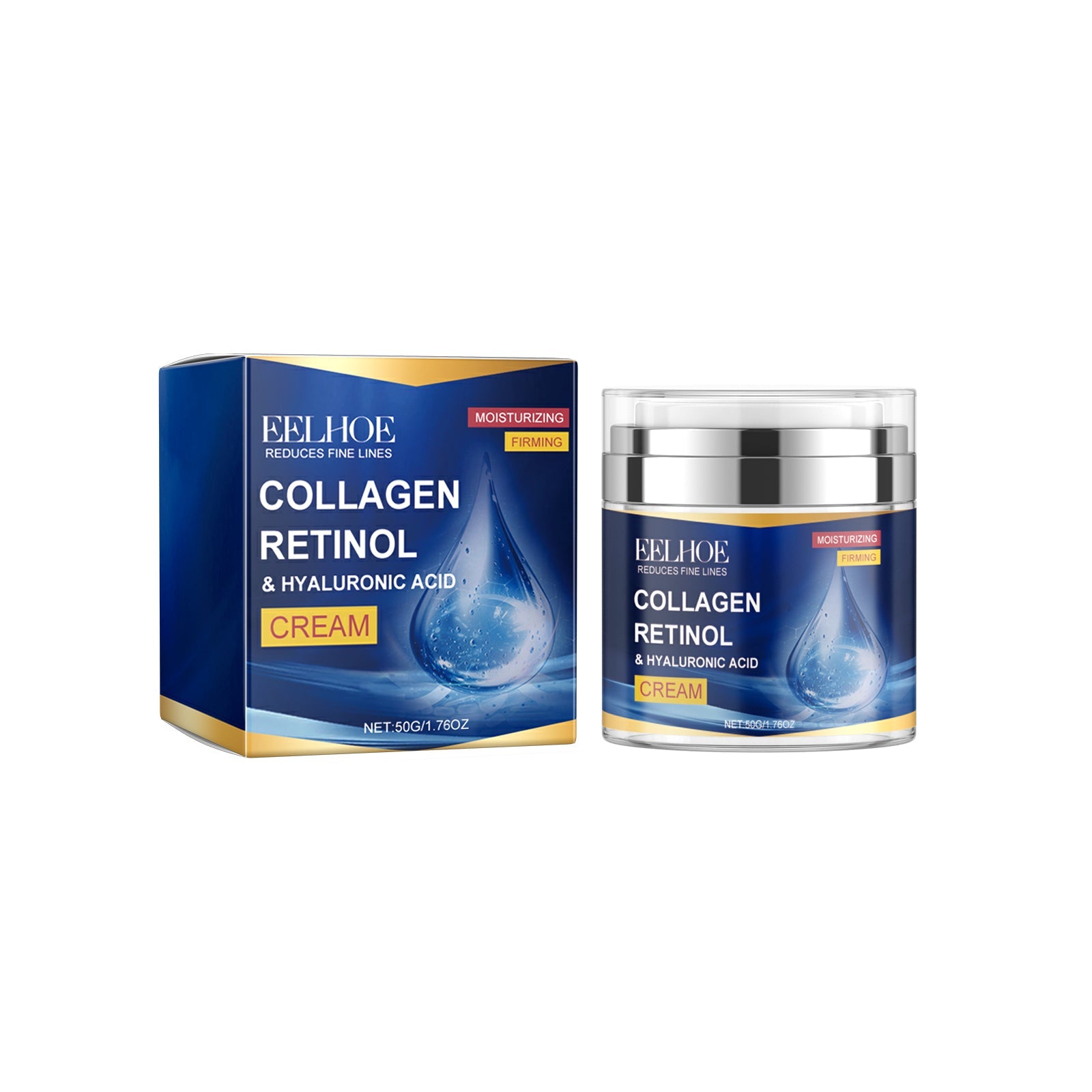 Collagen Retinol Hyaluronic Acid Cream, Hydrating And Moisturizing Deep Moisturizing And Smoothing Fine Lines Firming Skin Care Cream