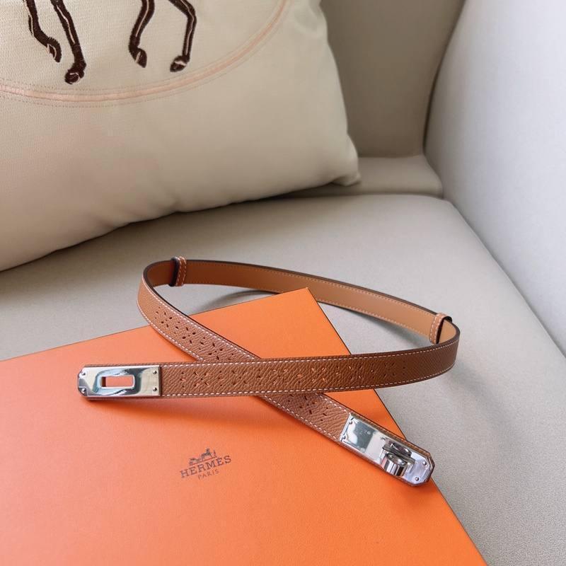 Hermes Men Silver Buckle Belt 'Brown' Banlieue91
