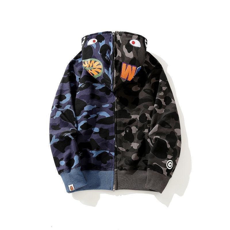 APE Color Camo Crazy Shark Full Zip Hoodie A Bathing Ape Banlieue91