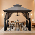 9 Ft Outdoor Gazebo Frame Durable With Mosquito Netting