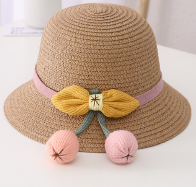 New Summer Children's Sun Protection Straw Hat Girls Pot Hat FLIPSTYLEZLLC