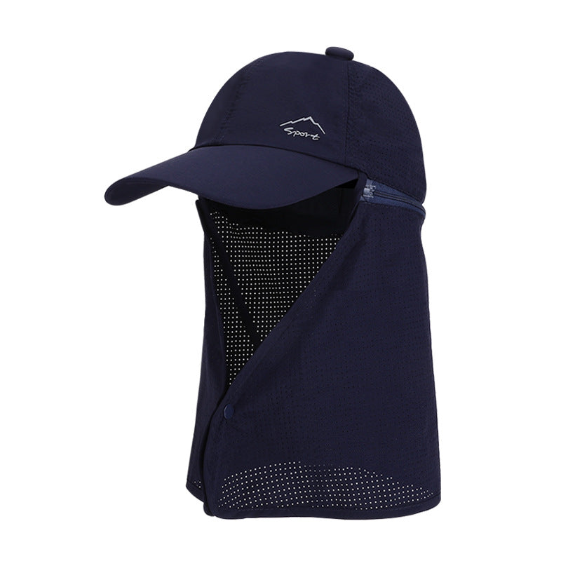 1pc Summer Baseball Cap with Detachable 360° Neck Sun Flap. For men, hiking, fishing, outdoor. V.I.P Digital Presence