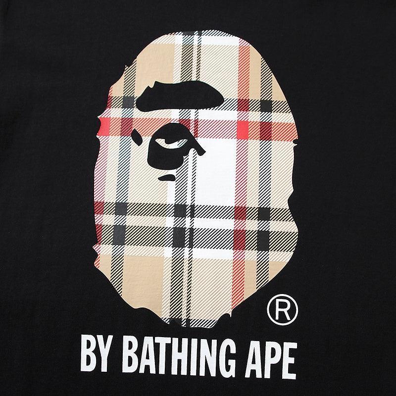Bathing Ape Check by Bathing Tee Black/Beige Banlieue91