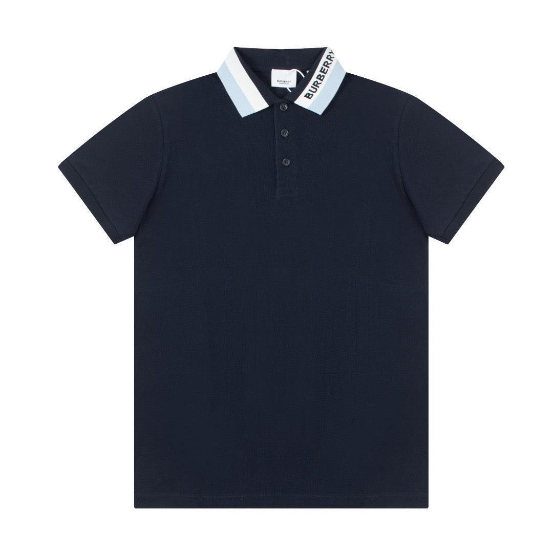 Burberry Blue T-Shirt With Collar Banlieue91