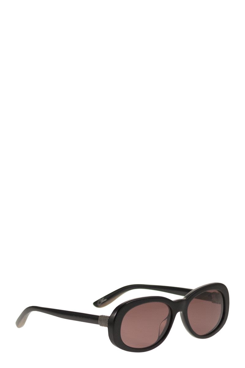 BRUNELLO CUCINELLI Geometric Acetate Sunglasses with Polarised Lenses - 51 mm