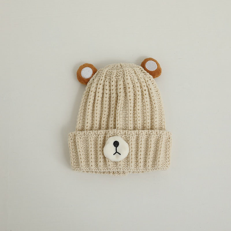 Autumn and winter children warm knitted hat cute bear candy color woolen hat Korean male and female baby warm hat trend V.I.P Digital Presence
