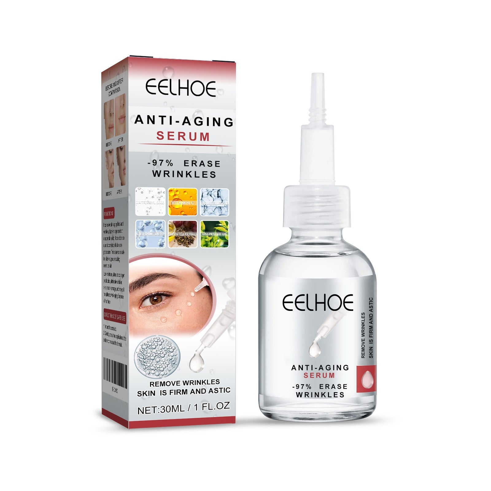 Deep Cleansing Anti-Wrinkle Serum, Facial Skin Smoothing Fine Lines Hydrating Firming And Care Serum