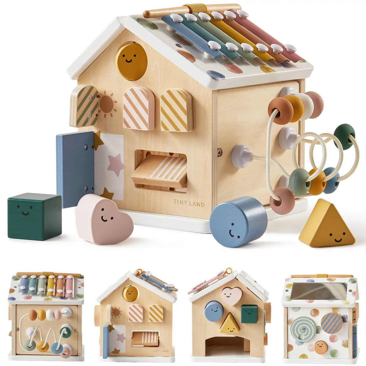 Tiny Land® Cottage Activity Cube - Morandi Tiny Land INC