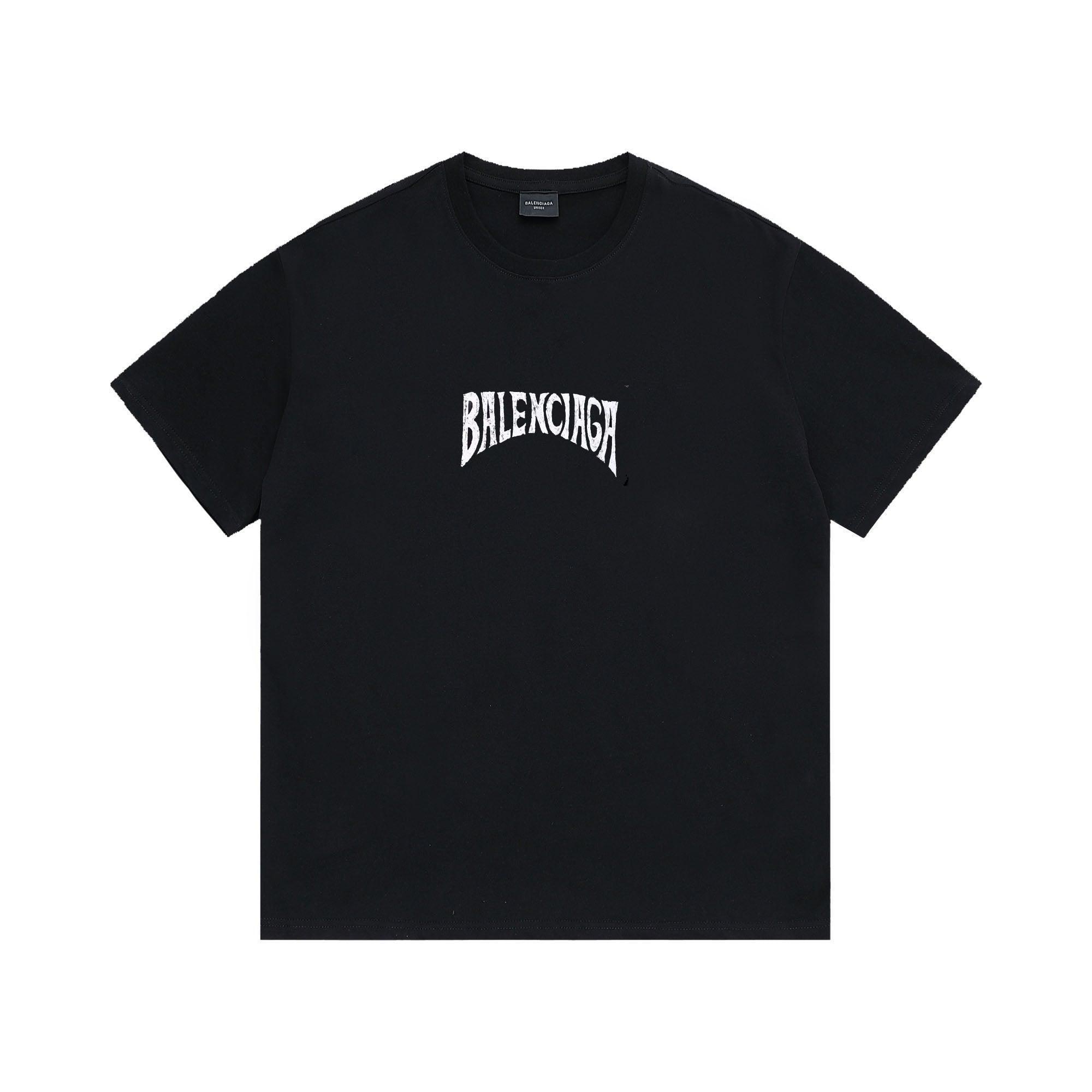 Balenciaga Black T-Shirt Without Collar Banlieue91