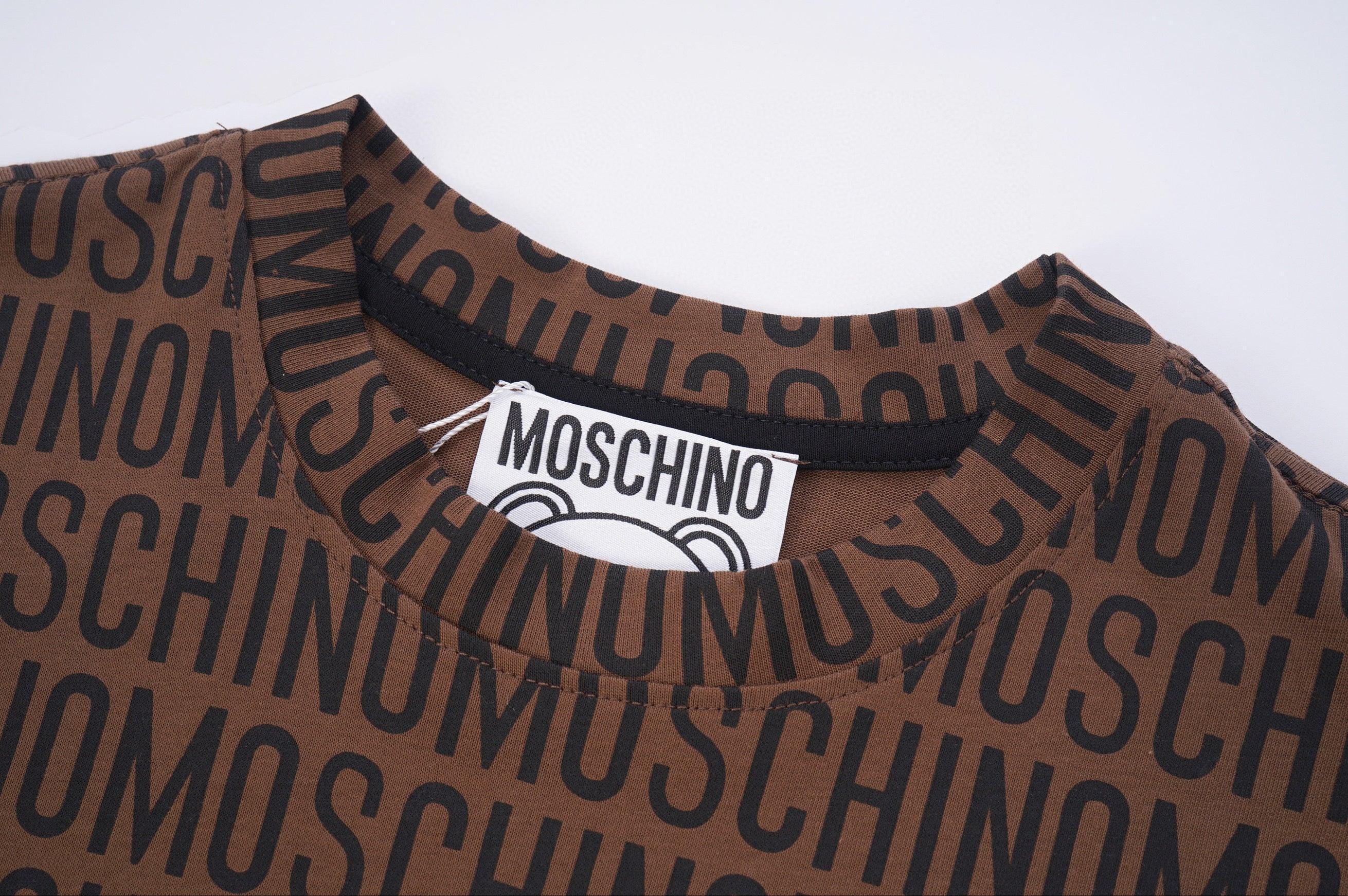 Moschino T-Shirt Without Collar 'Brown-Black' Banlieue91