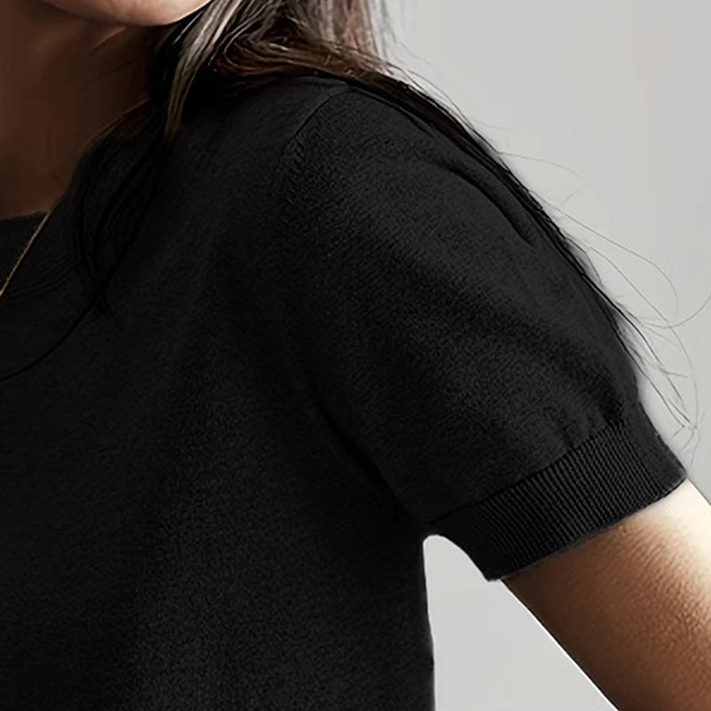 Women’s Soft Stretch Minimalist T-Shirt – Everyday Slim Fit Top