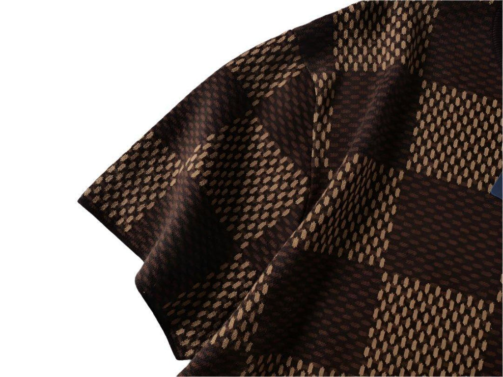 Louis Vuitton Damier T-Shirt Without Collar 'Brown' Banlieue91