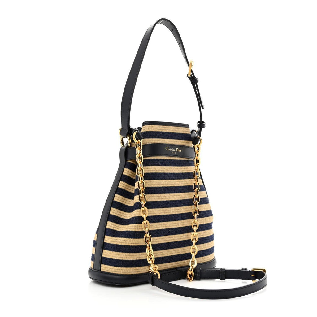 Chiristian Dior C'est Dior Bag Medium Hand Shoulder Bag Raffia Natural Banlieue91