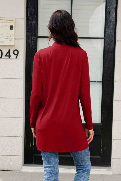 Basic Bae Full Size Open Front Long Sleeve Women Cardigan with Pockets
