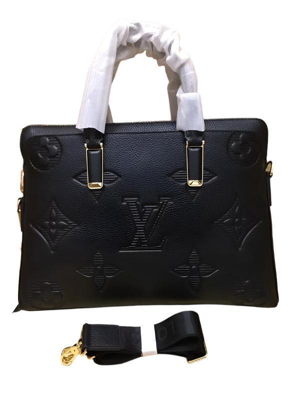 Louis Vuitton Black Monogram Giant Empreinte Leather Onthego MM Men Bag Banlieue91
