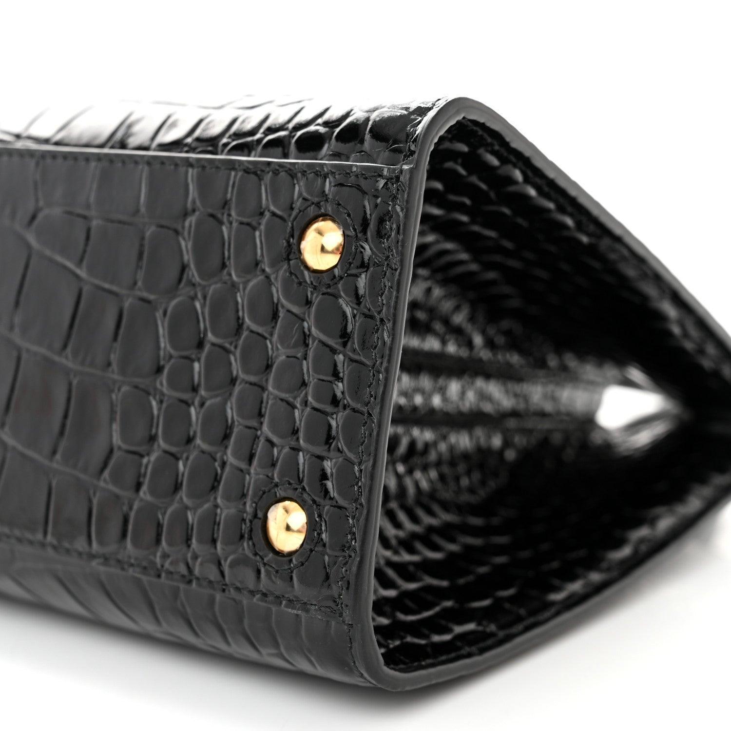 Burberry  Crocodile Embossed Calfskin Mini Frances Tote Banlieue91