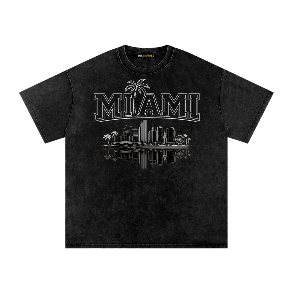 Snow Washed Oversized Cotton T-Shirt ODMPOD