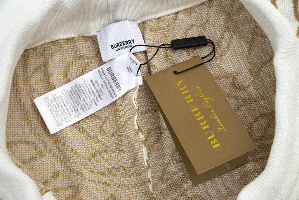 Burberry Men's Striped Cotton Knit Basketball Shorts 'Beige' Banlieue91