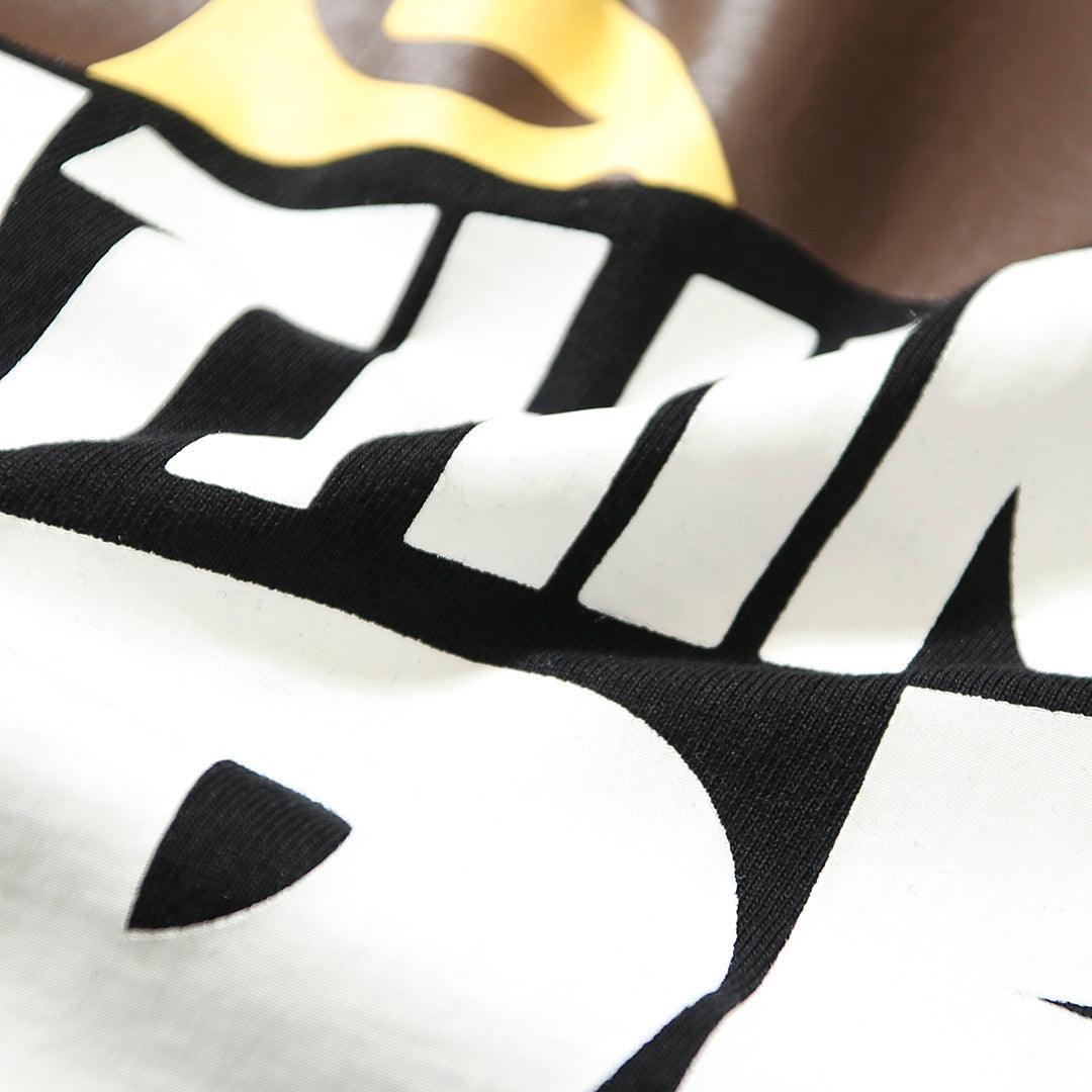 Bathing Ape Black T-Shirt without Collar Banlieue91
